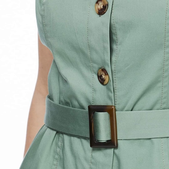 NWT Gal Meets Glam Leonie Belted Cotton Jumpsuit - Picture 6 of 9